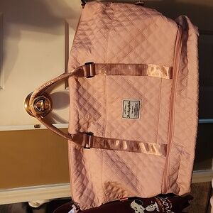 Pink travel duffel bag